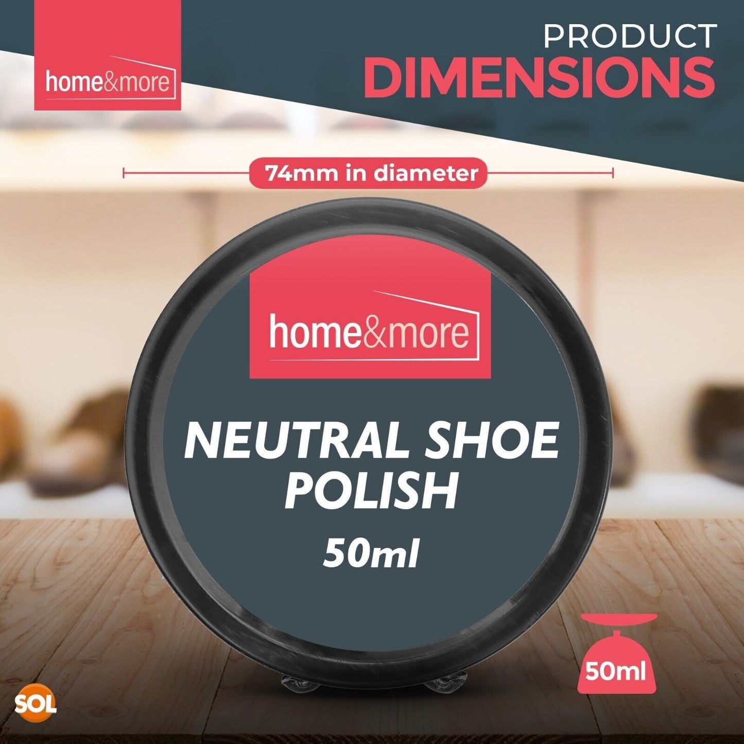 Neutral Shoe Polish Wax 50ml Leather Boot Cleaner | 3 Pack