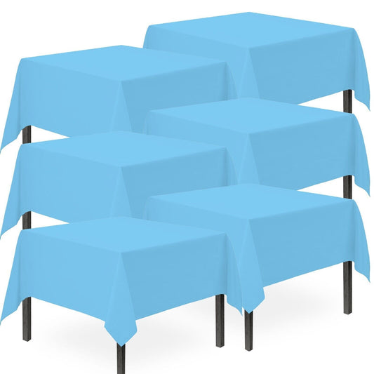 Square Disposable Table Cloths 121x121cm | Plastic Wipe Clean Party Covers | 3 Pack