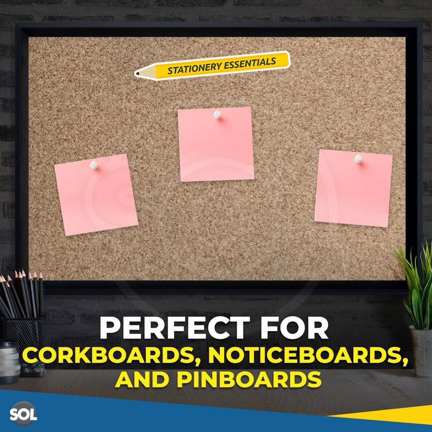 Clear Push Pins for Corkboard 220 Pack – Notice Thumb Tacks