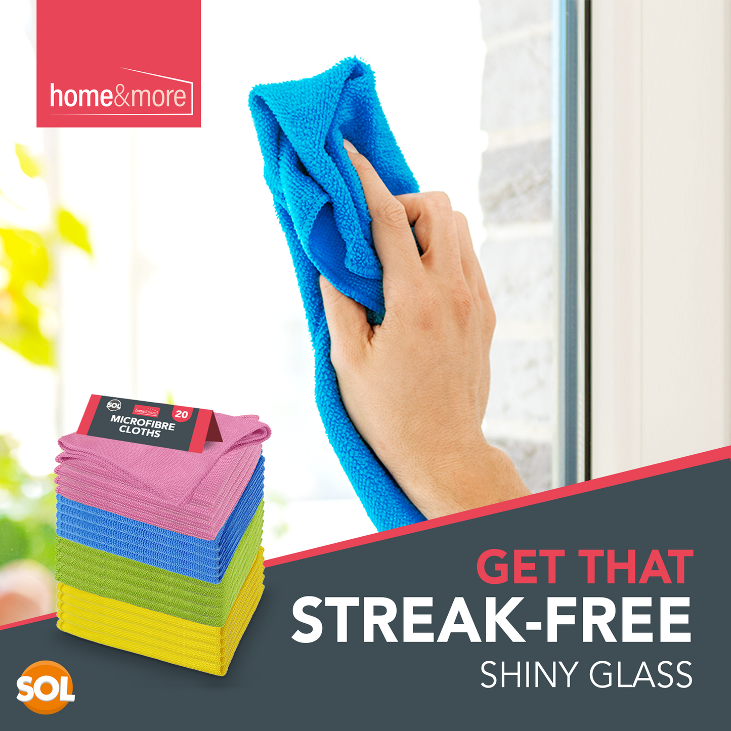 Microfibre Cleaning Cloths | Car Drying & Polishing Towel | 20 Pack