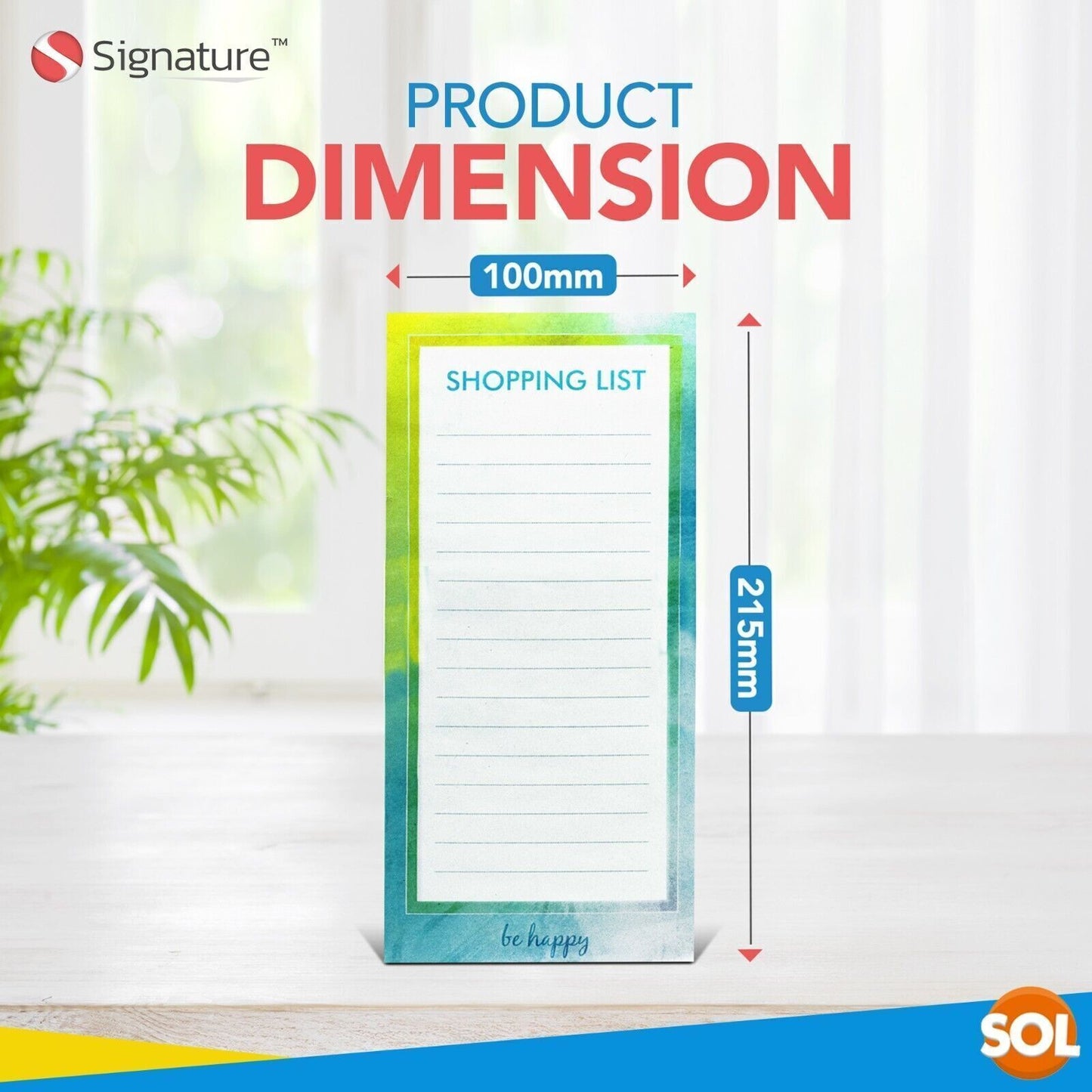 Magnetic Shopping List Pads | Fridge Notepads with Magnet | 2 Pack