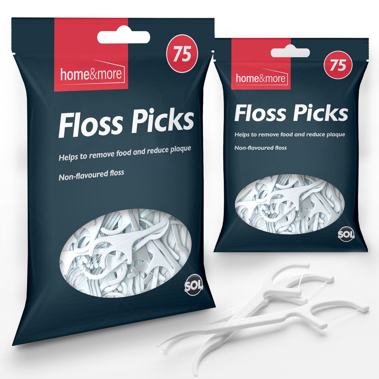 Dental Floss Sticks Interdental Tooth Harp Teeth Picks | 150 Pack