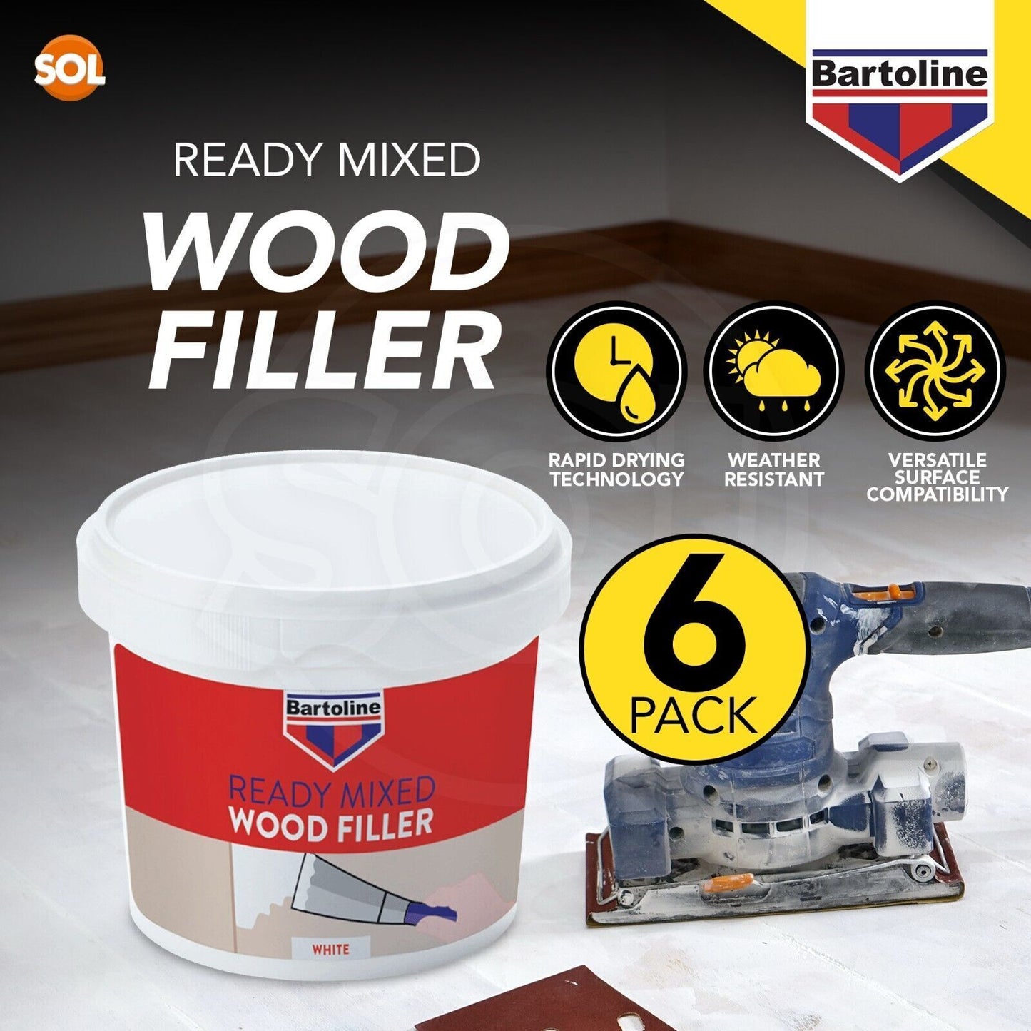 Wood Filler White 500g | Ready Mixed Cracks Repair Interior Exterior | 2 Pack