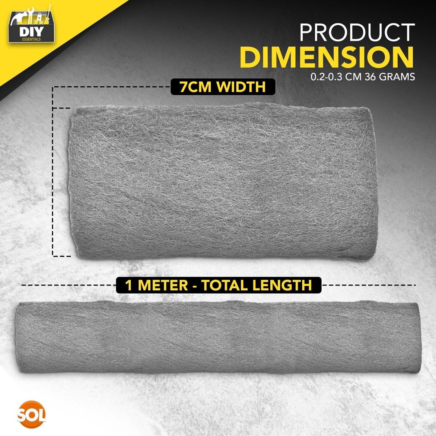 Steel Wire Wool Roll Ultra Fine | Rust & Polish | 1M