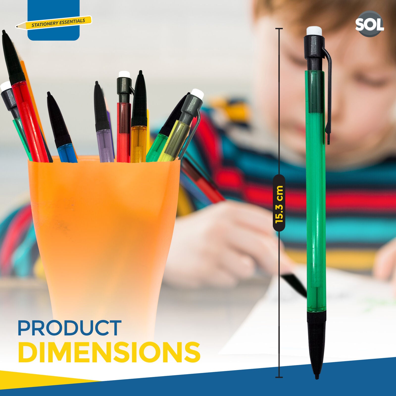 Mechanical Pencils Set 0.7mm with HB Lead Refills and Erasers | 6 Pack