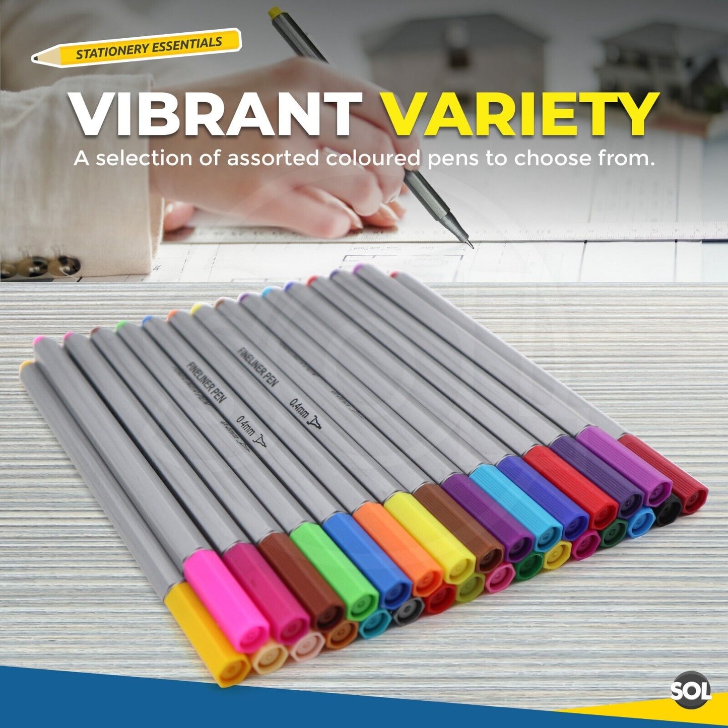 32 Coloured Fine Liner Pens Set | 0.4mm Art Colouring Pack