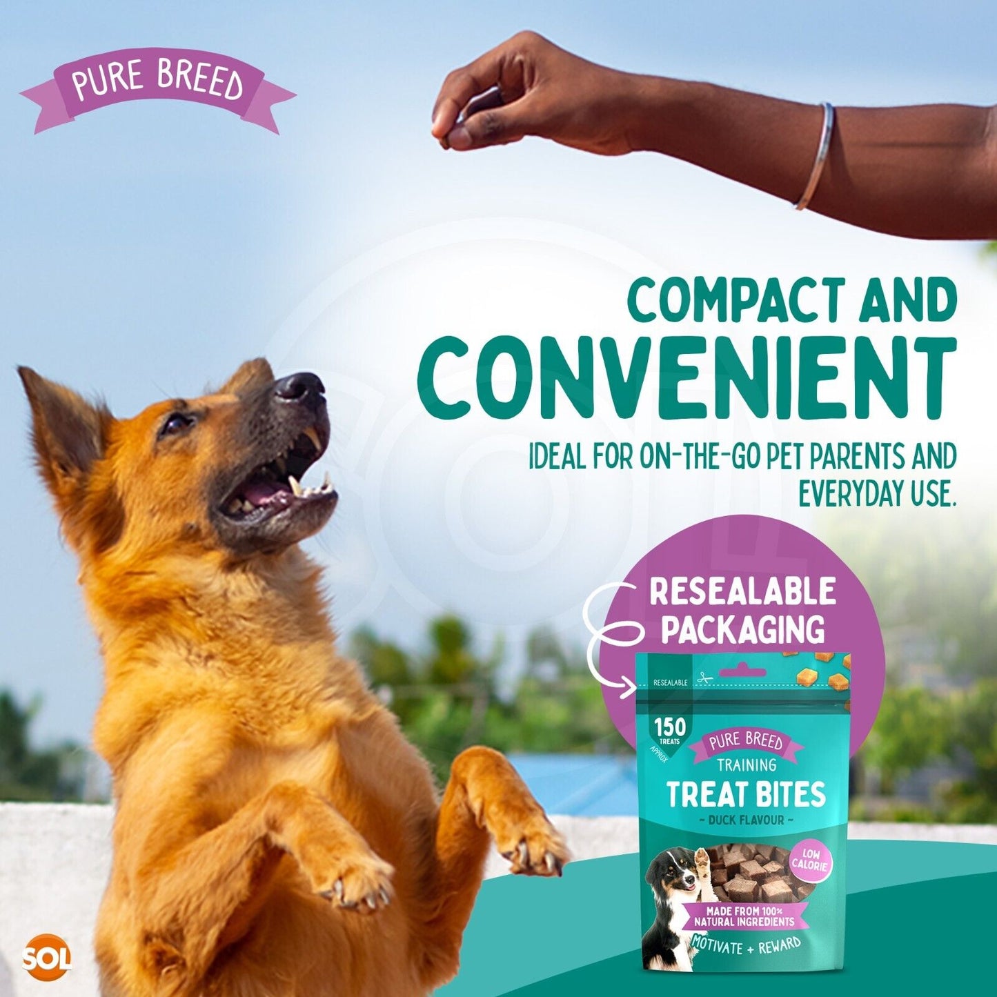 Chicken Bites Dog Training Treats Duck & Beef | 100g