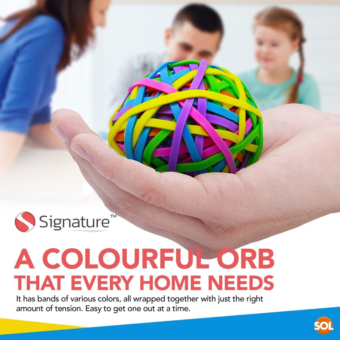 Rubber Band Balls Assorted Colours Elastic Bands | 3-6 Pack