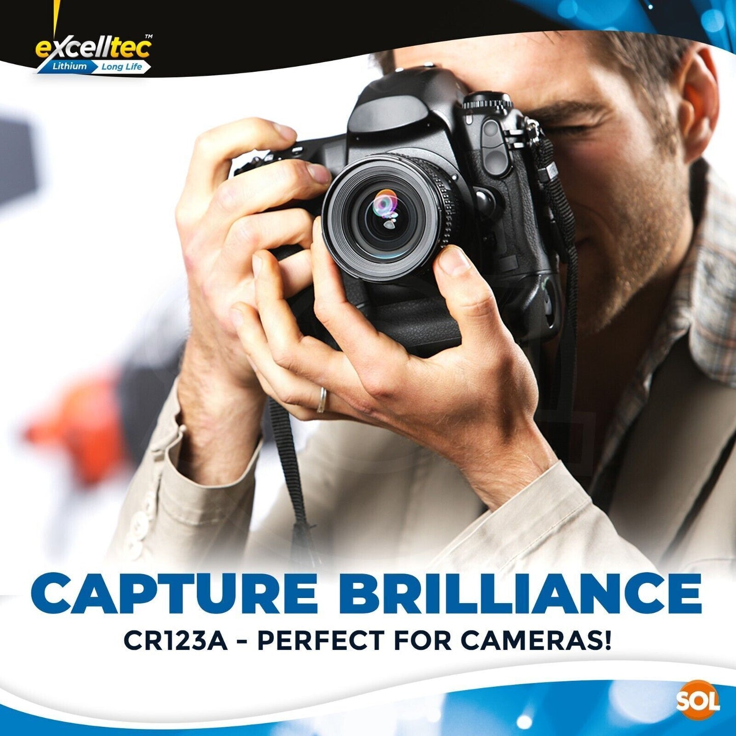 CR123A 3V Lithium Battery | High Capacity Camera Batteries | 4 Pack