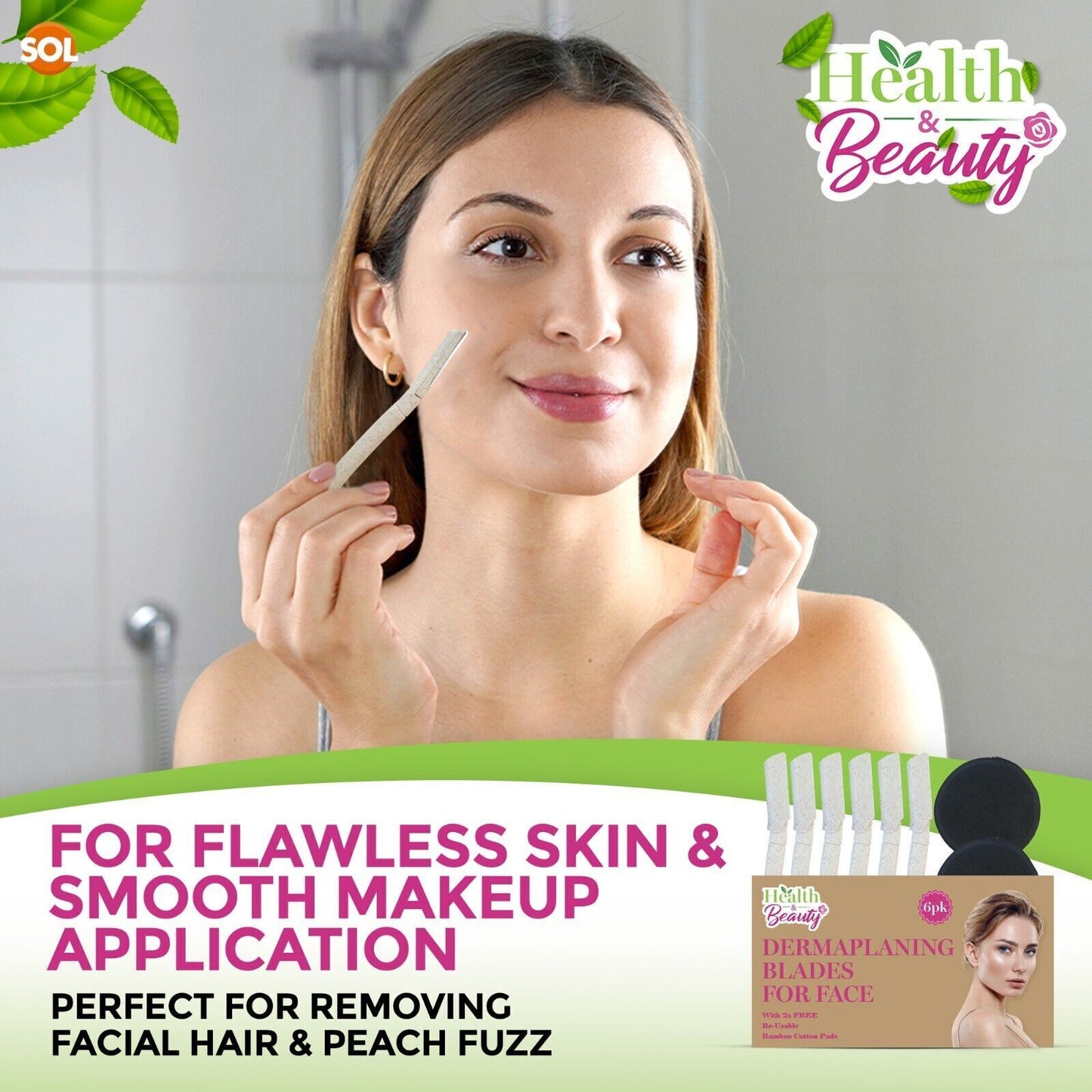 Dermaplaning Blades for Face | Eyebrow Razor | 6 Pack