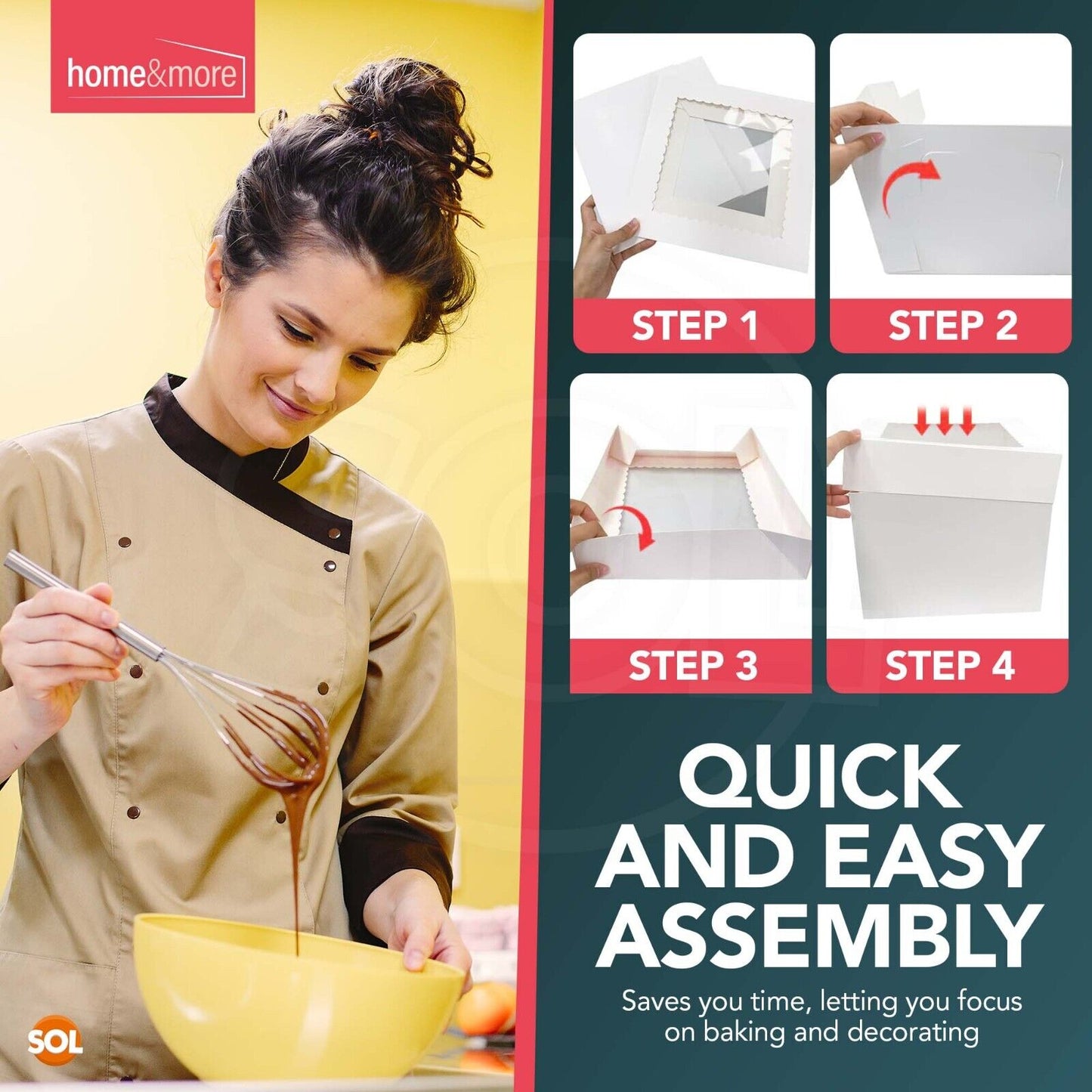 2-10PK 8 Inch Cake Board and Box with Lid Set | White Round 3mm Thick Boards