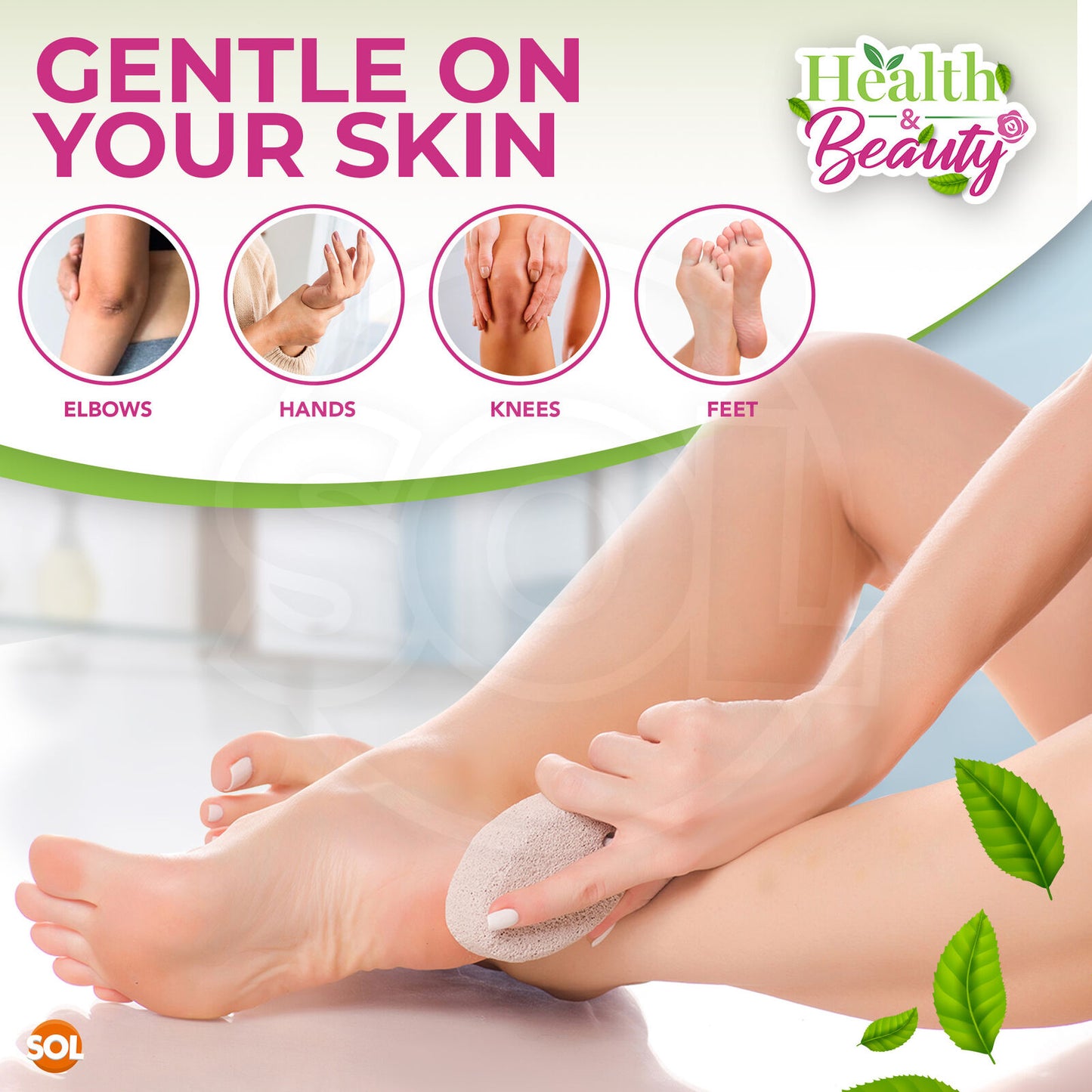 Natural Pumice Stone | Foot Callus Remover Exfoliate Skin | 2 Pack