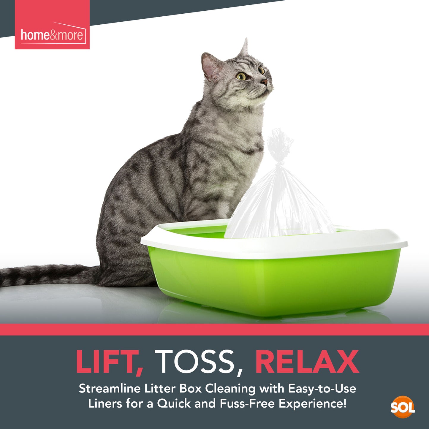 Extra Large Cat Litter Tray Liners 56x70cm | Disposable Bags | 10 Pack