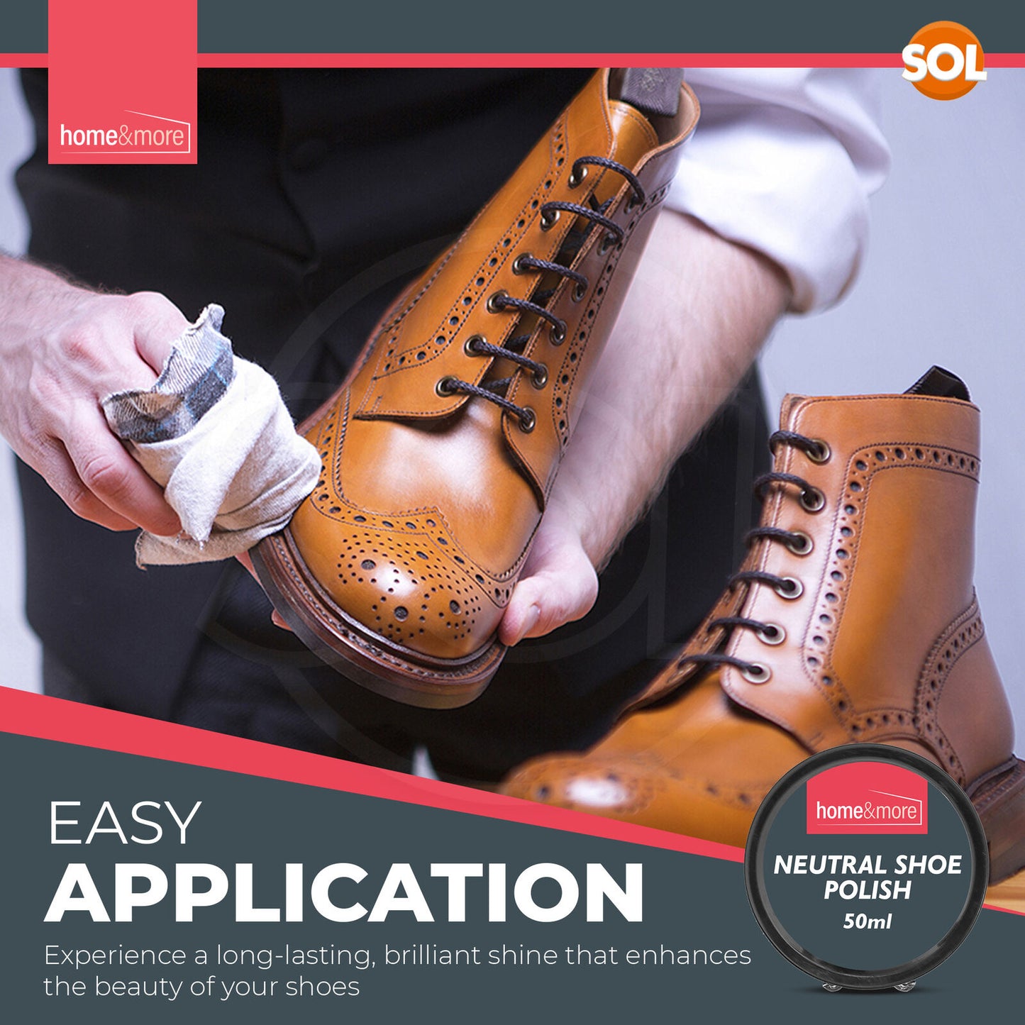 Shoe Brush Set | Leather Shoe Polish Brushes for Black & Brown Shoes | 2 Pack