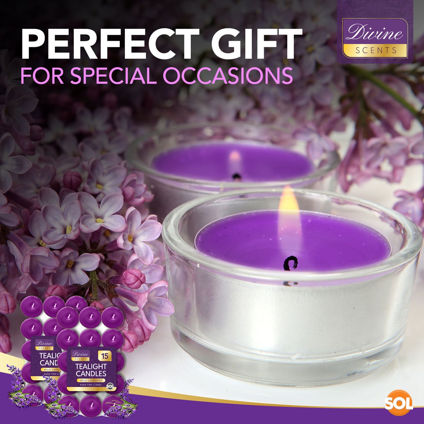 30pk Scented Tea Lights Candles | Various Perfumes 4 Hour Burn Night T Tealights
