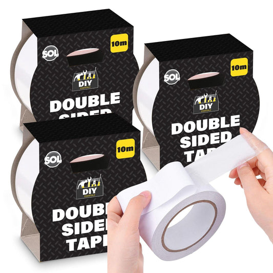Double Sided Adhesive Tape 48mm Clear Sticky Craft | 30M Roll
