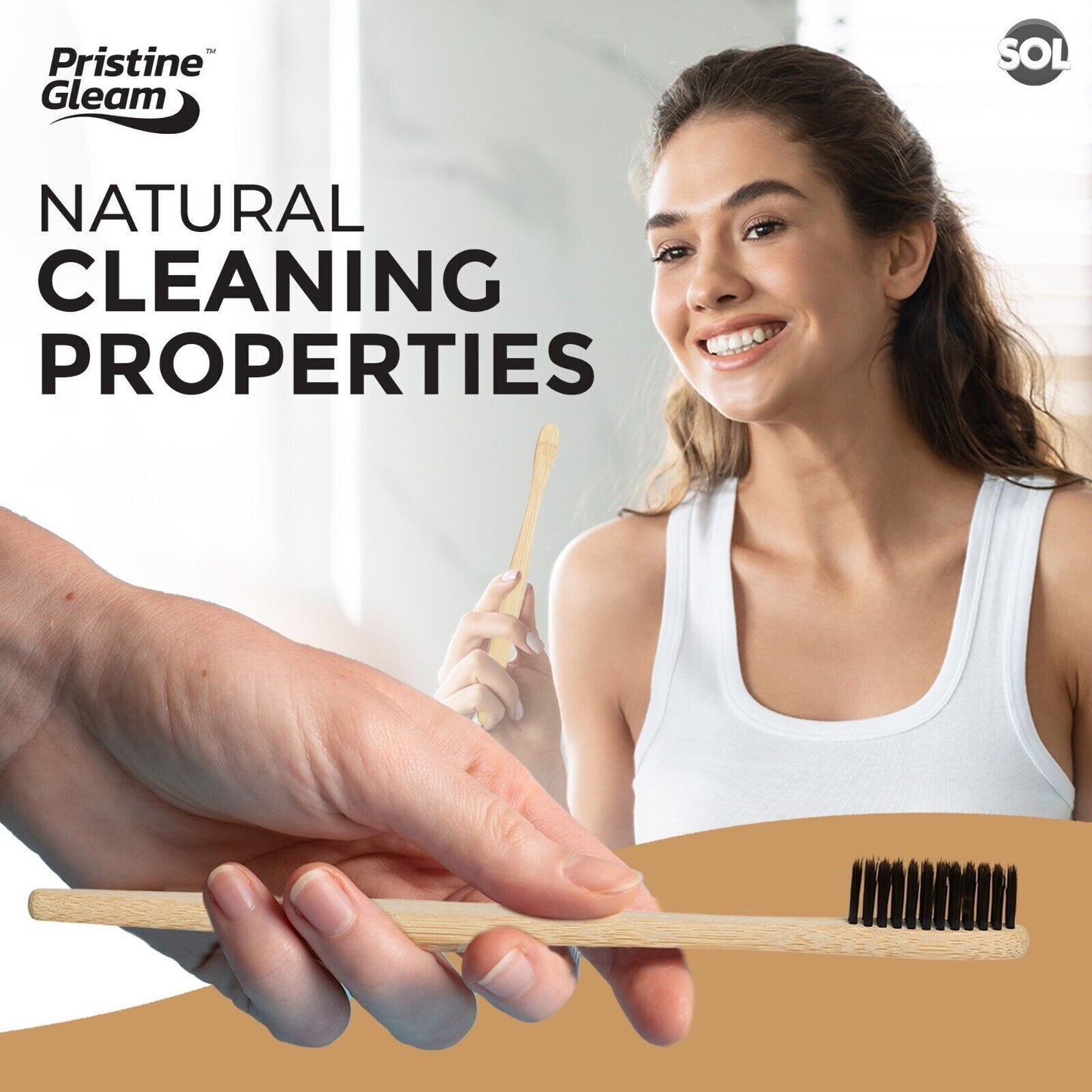 2-12pk Bamboo Toothbrush Multipack | Medium Biodegradable Eco Friendly Bristles