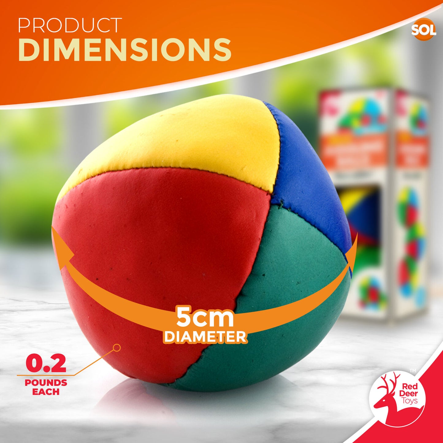 9 Juggling Balls Professional Pro Learn to Juggle Coloured Set Circus Clown Toy