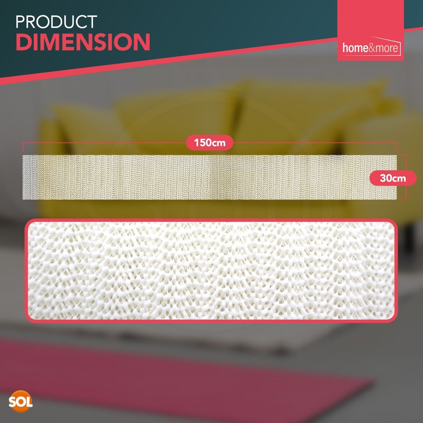 White Anti Slip Mat Roll Grip Multi Purpose Rugs