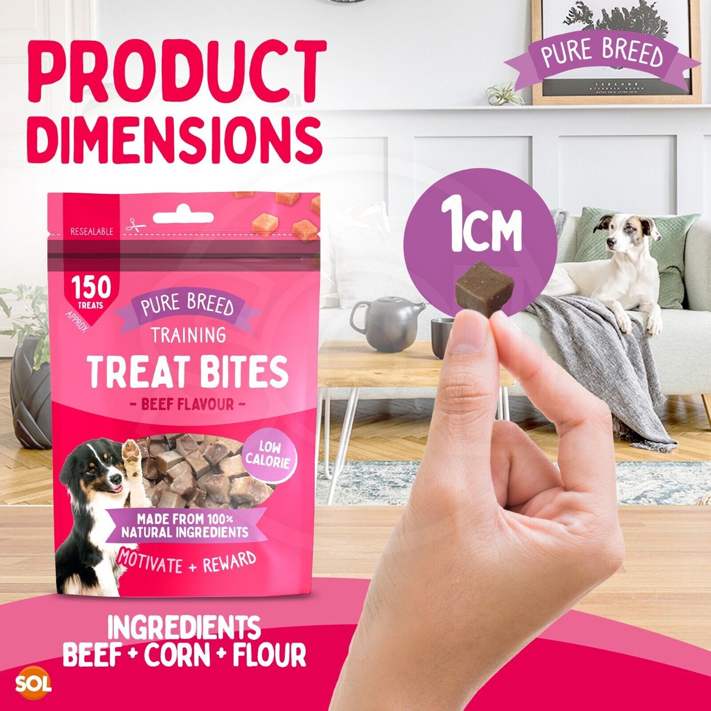 Chicken Bites Dog Training Treats Duck & Beef | 100g