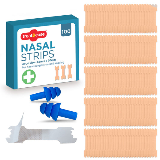 Nasal Strips Large Anti Snore | Clear Breathing & Sleep Aid | 100 Pack