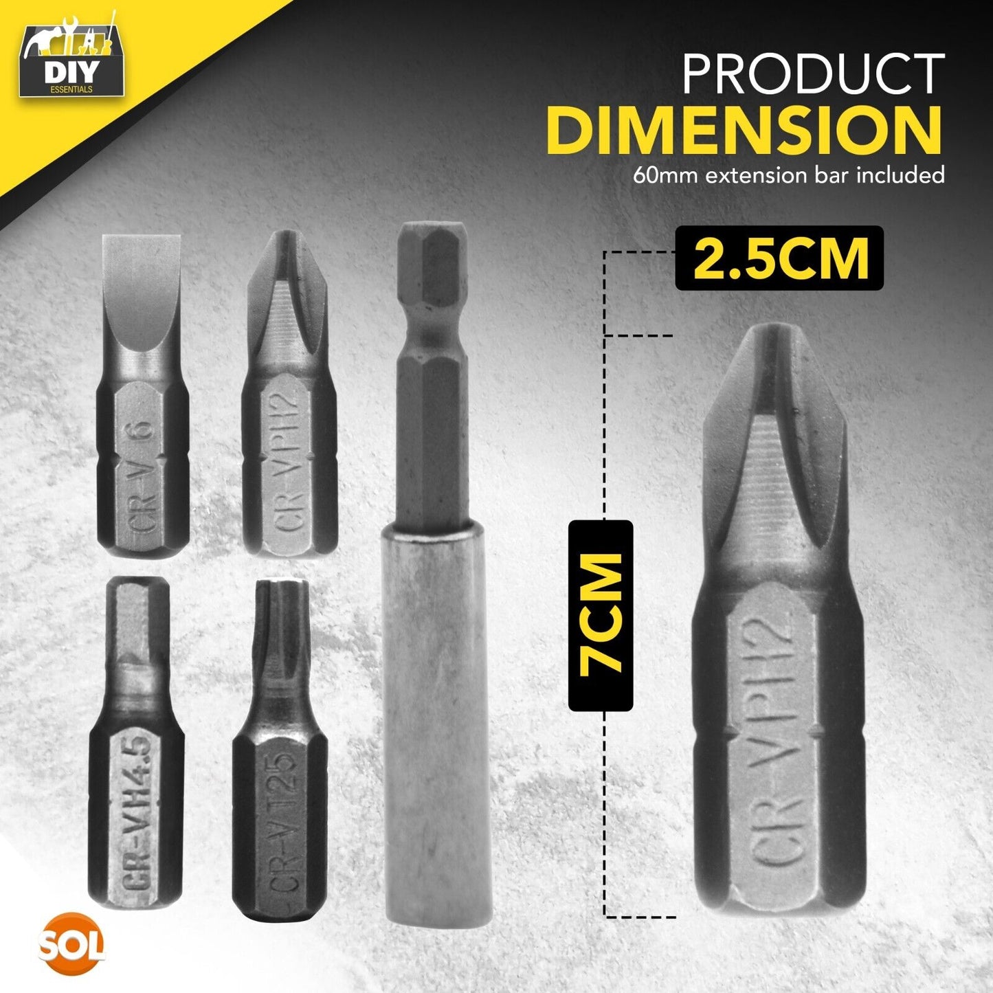 Power Drill Bit Set Phillips Flat Torx Hex | 32 Piece