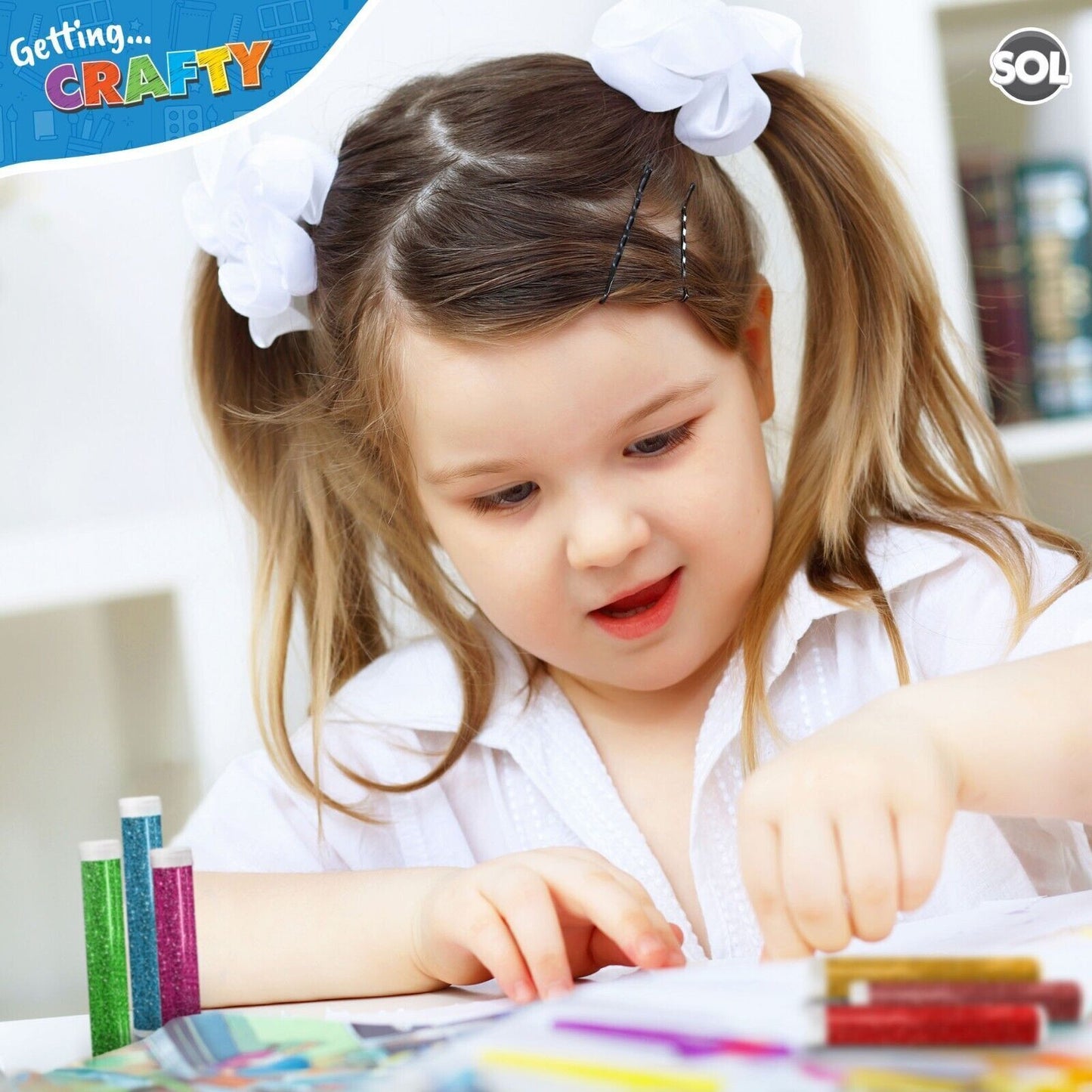 Glitter Tubes Assorted Colours | Shaker Pots Art & Craft | 20 Pack