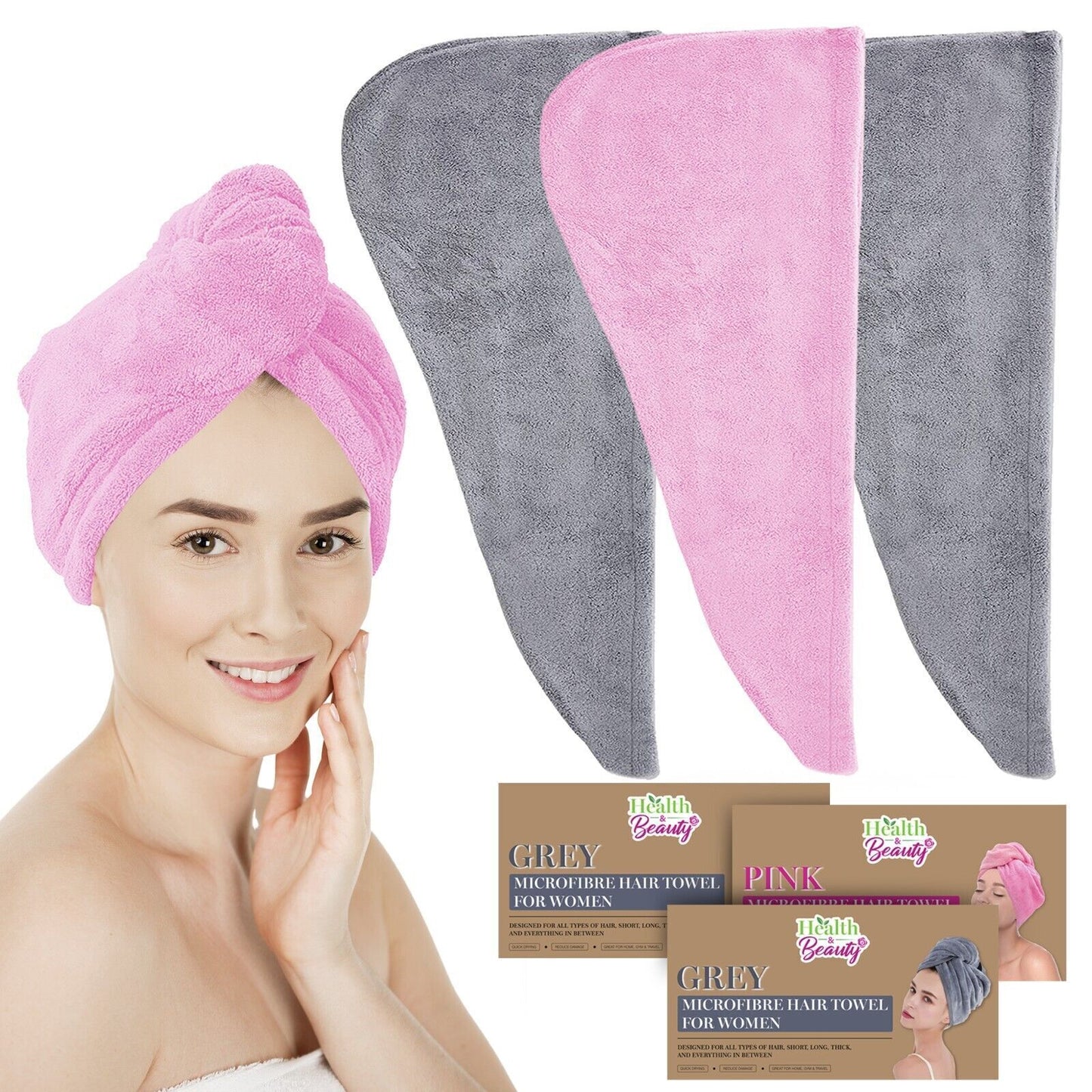 Hair Turban Towel | Microfibre Head Wrap Quick Dry