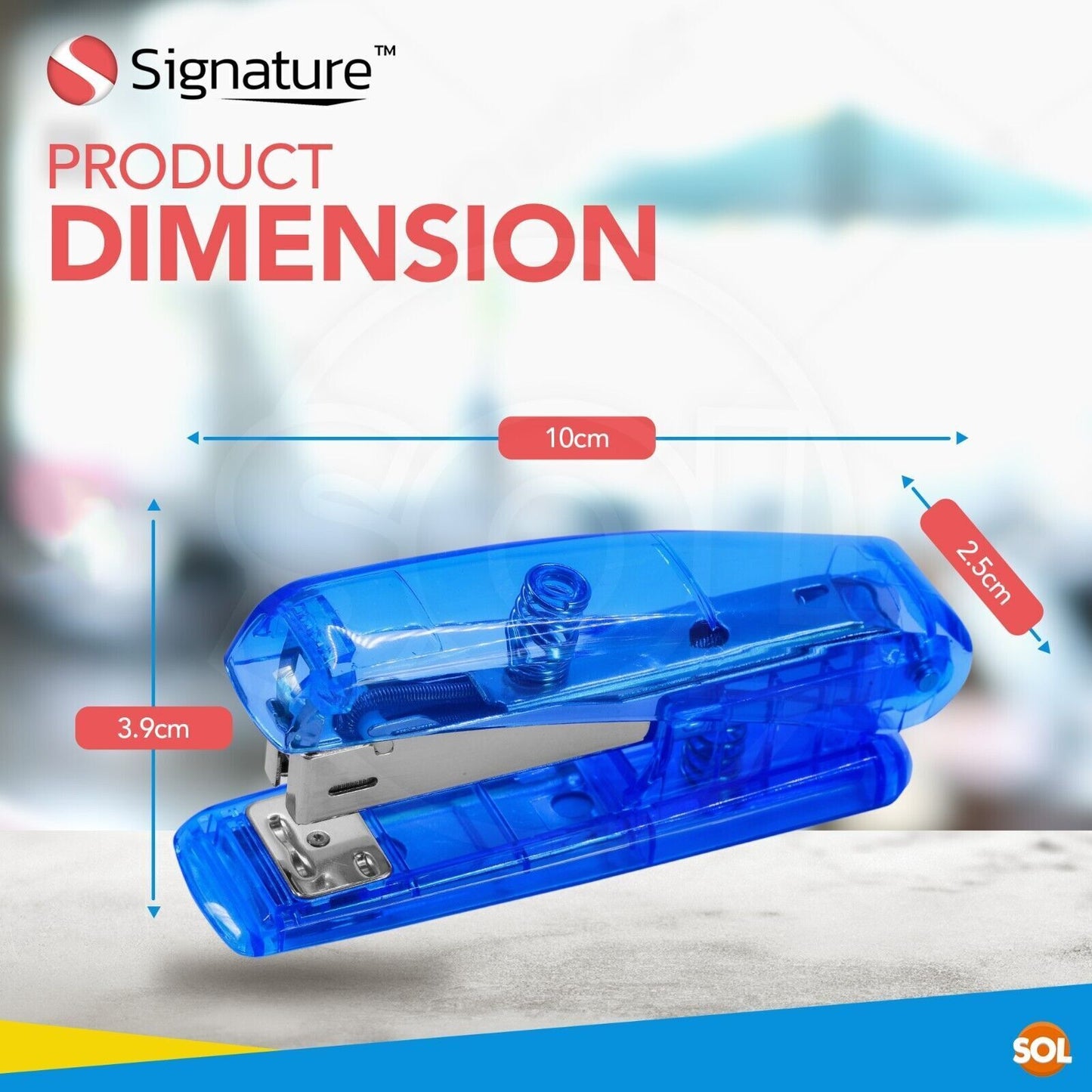 Stapler and Staples 500pk For Desktop Set Office Desk School Home Stationery