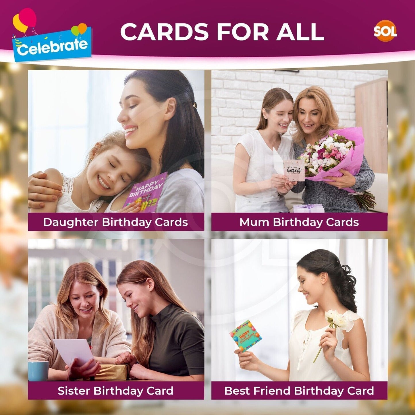 Happy Birthday Cards Mixed Pack | Male & Female Designs with Envelopes | 20 Pack