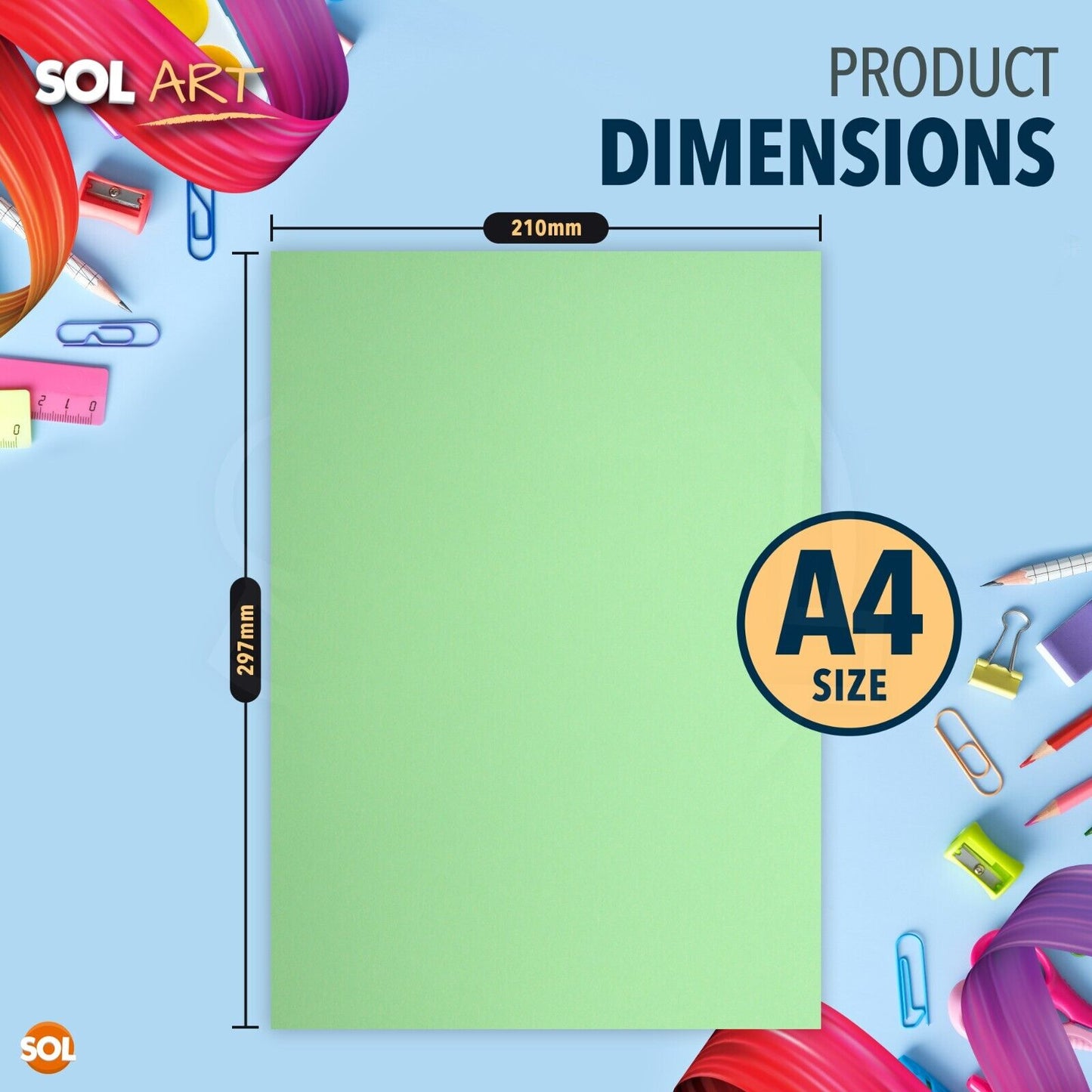 A4 220GSM Coloured Card Mixed Colours | 32 Sheets