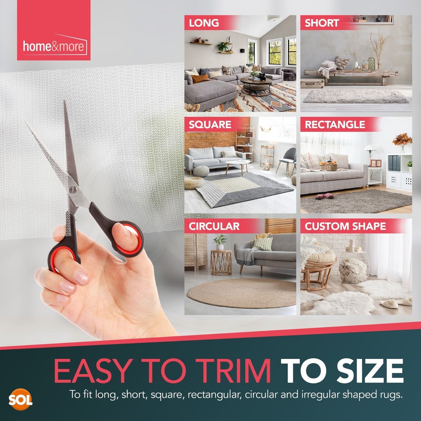 White Anti Slip Mat Roll Grip Multi Purpose Rugs