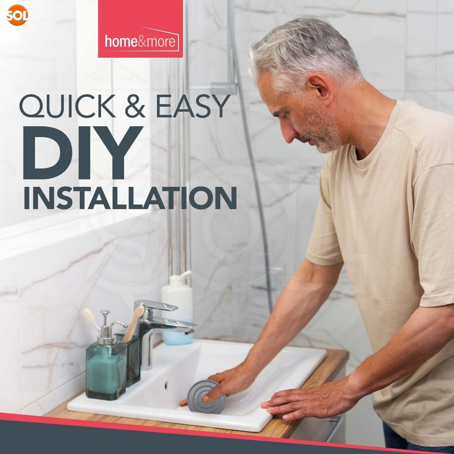 Silicone Sink Plug | Bath Kitchen Drain Hole Cover Stopper | 2 Pack