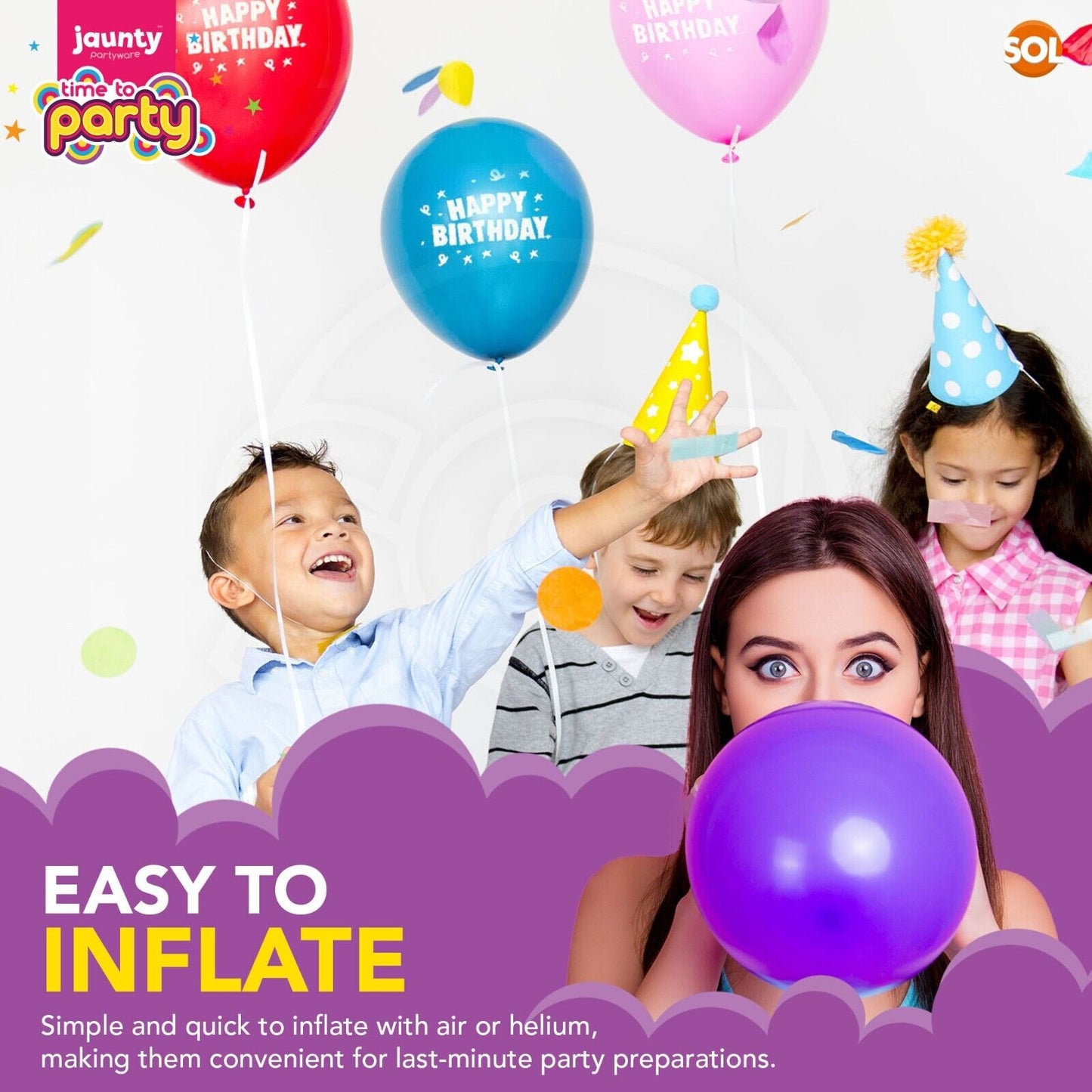 25-50 Happy Birthday Balloons 9 Inch Helium Quality Party Birthday Wedding Latex