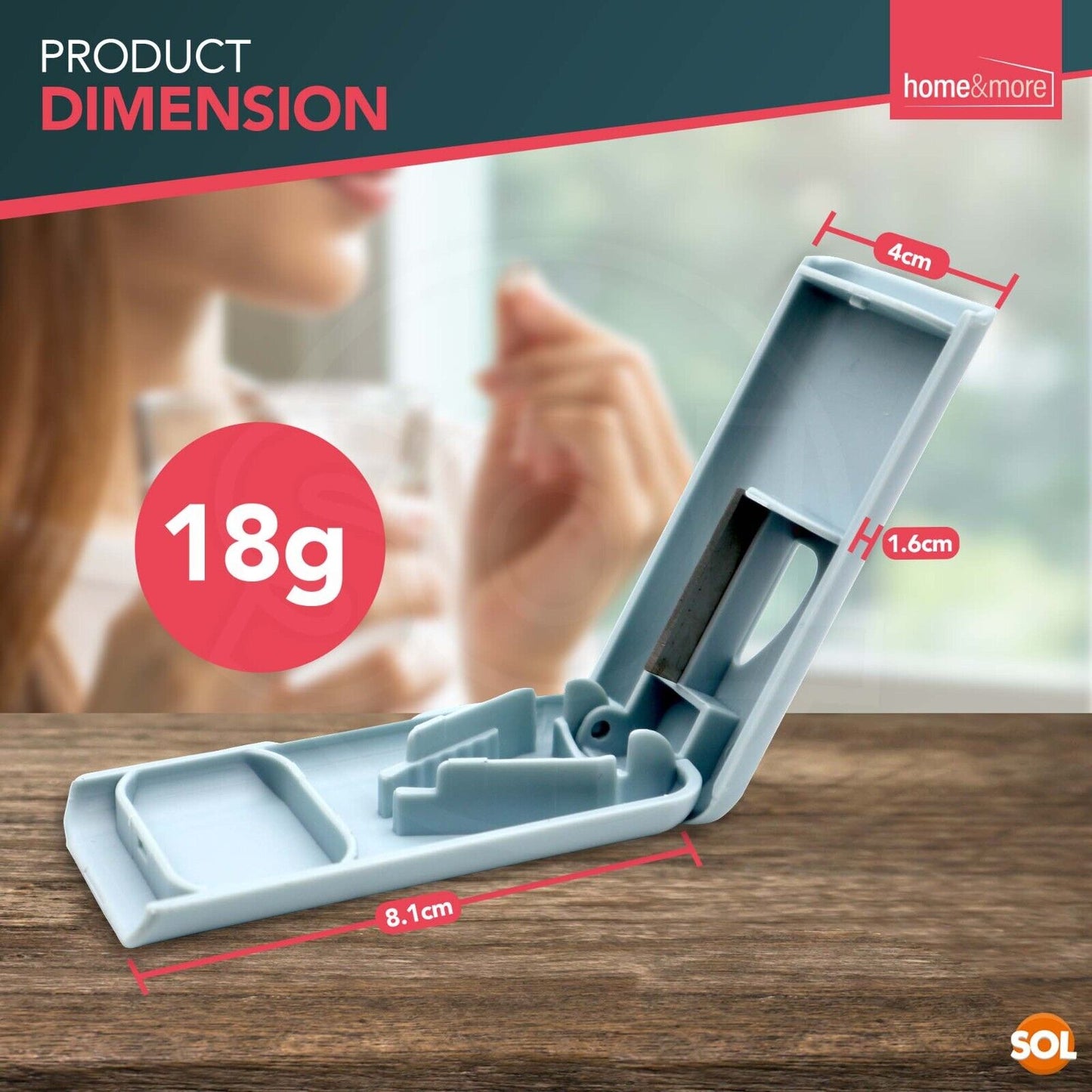 Pill Cutter Splitter Storage Compartment Box Small Pills