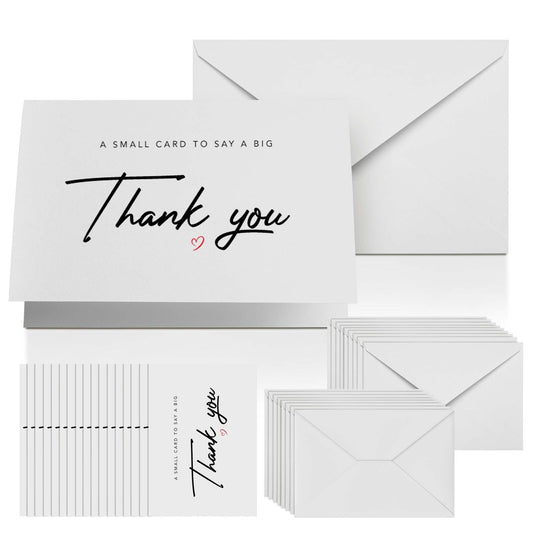 Thank You Cards with Envelopes | A6 Thankyou Notes for Birthday & Wedding | 18 Pack