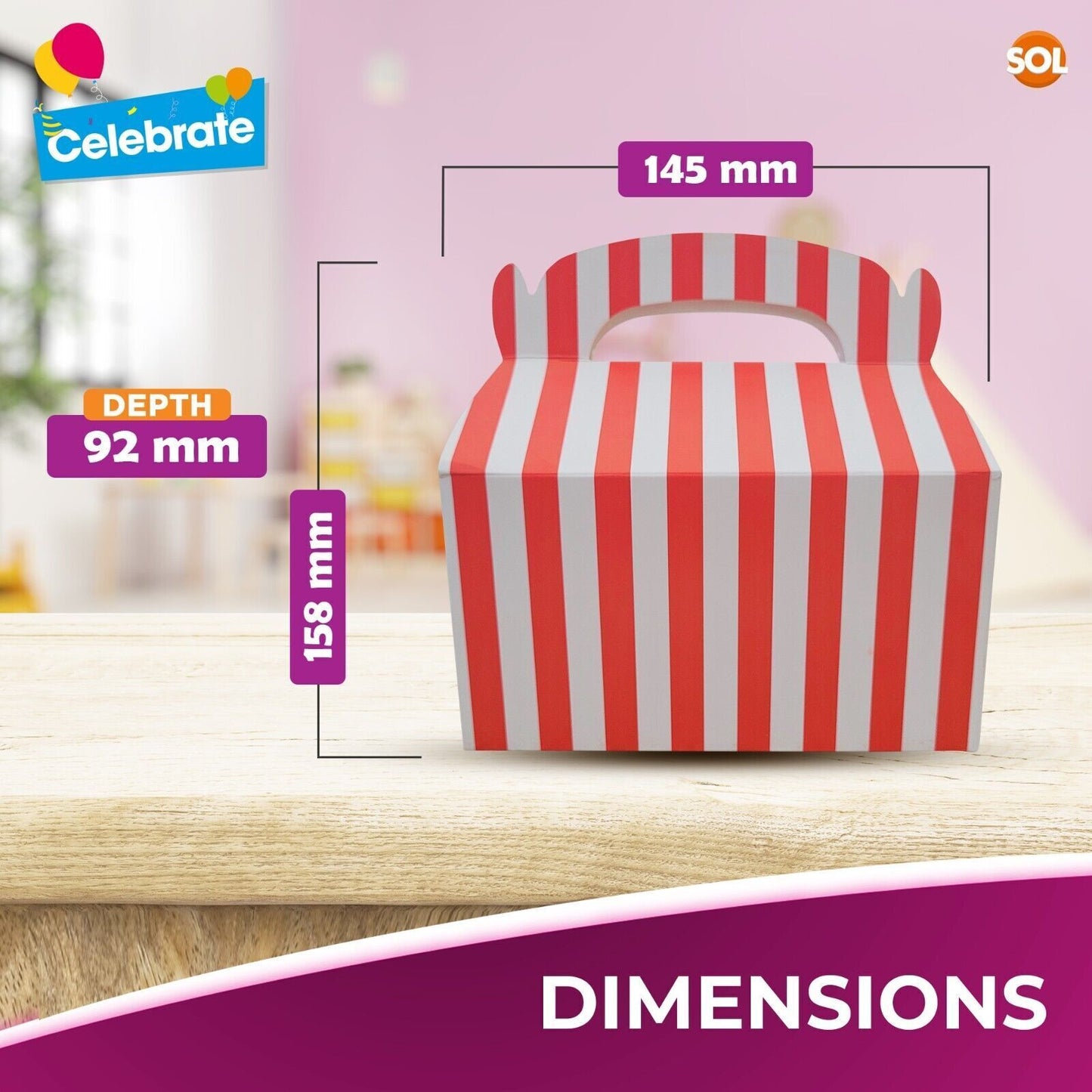 Rainbow Party Boxes | Large Kids Food Lunch Meal | Birthday Loot Gift Bag 20 Pack