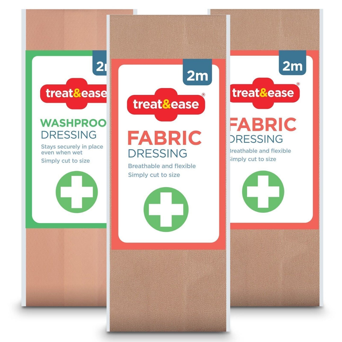Washproof & Fabric Dressing Strip 2M x 6.5CM | Premium Adhesive Plasters | 2 Pack