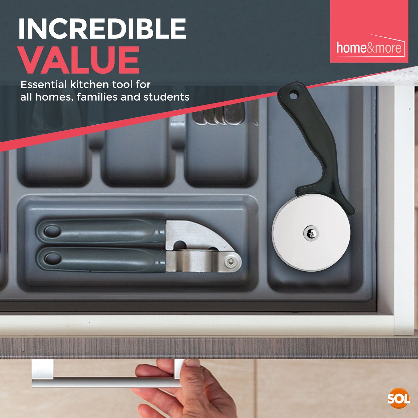 Stainless Steel Pizza Cutter Wheel | Professional Kitchen Slicer