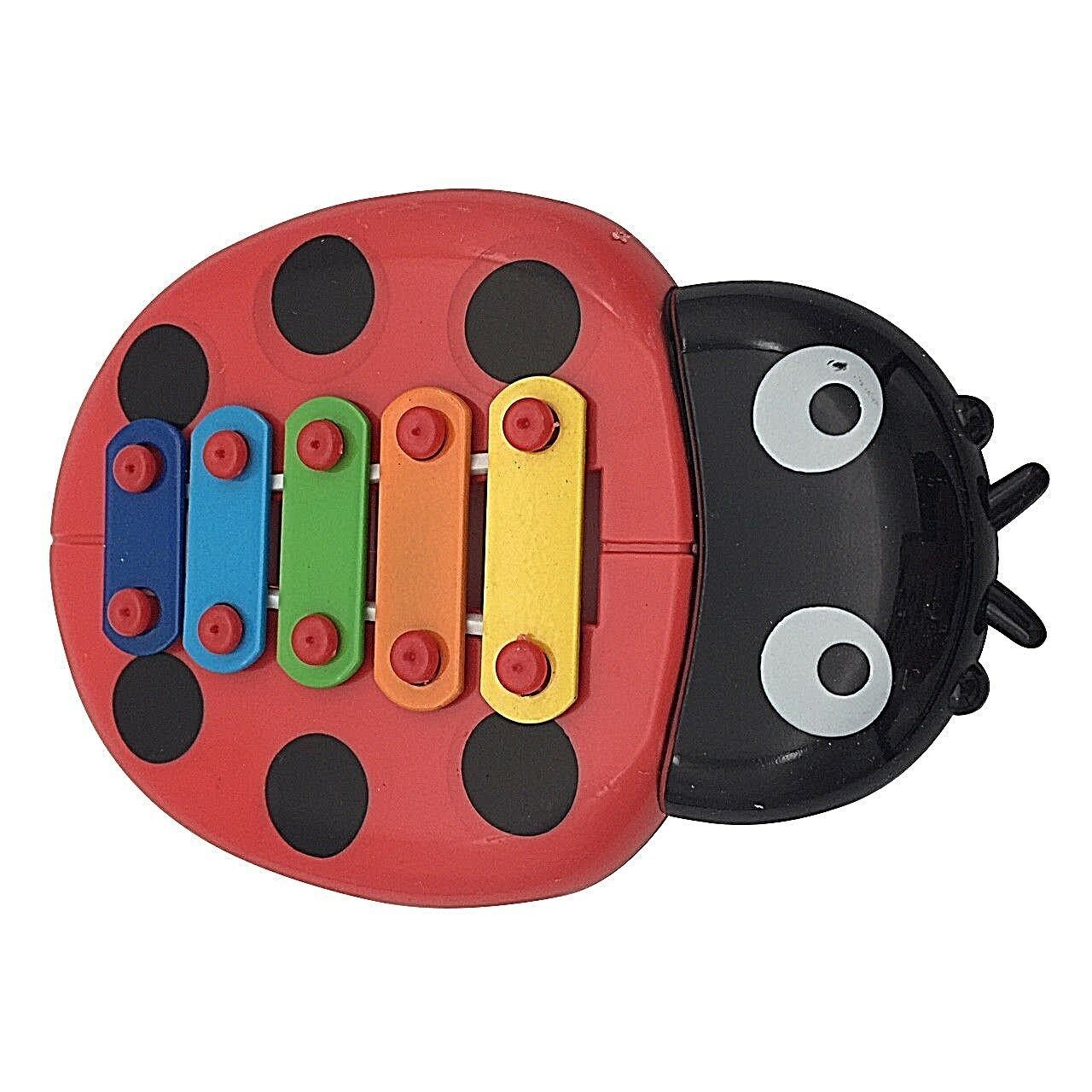 Kids Beetle Xylophone Toy Baby Childs Musical Development Instruments 5-Note Red