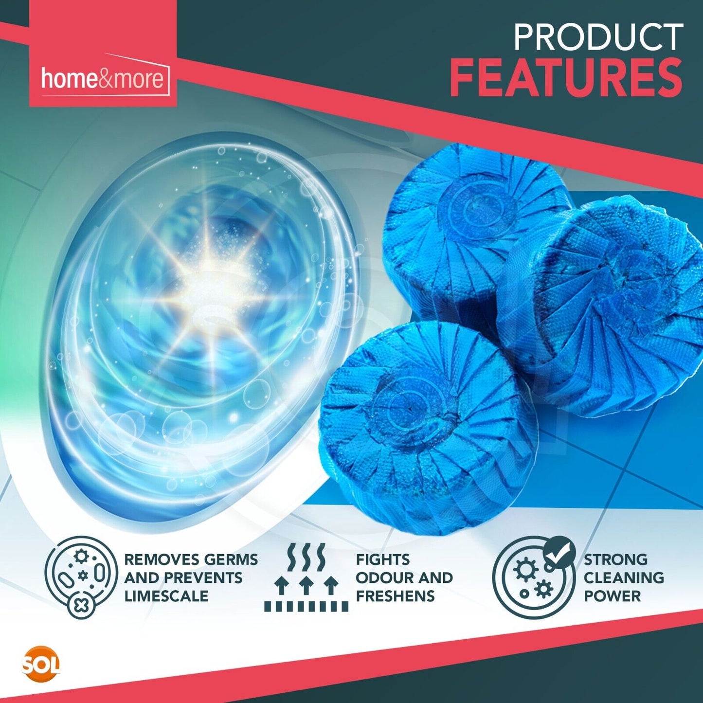 Cistern Blue Blocks Toilet Freshener Cleaner | 48 Pack