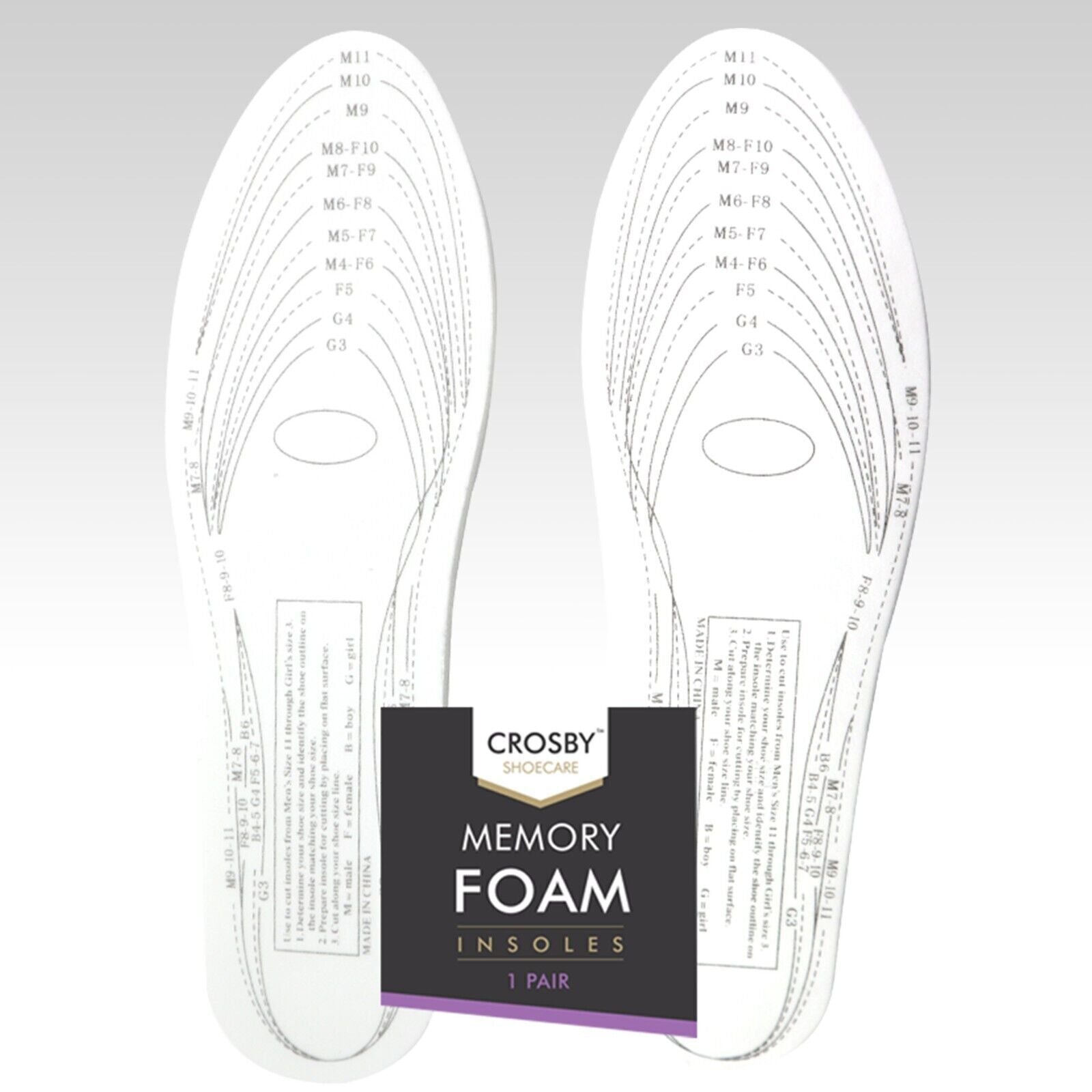 Memory Foam Insoles For Shoes Boots Trainers Orthapaedic Pads Unisex Sizes 4-11