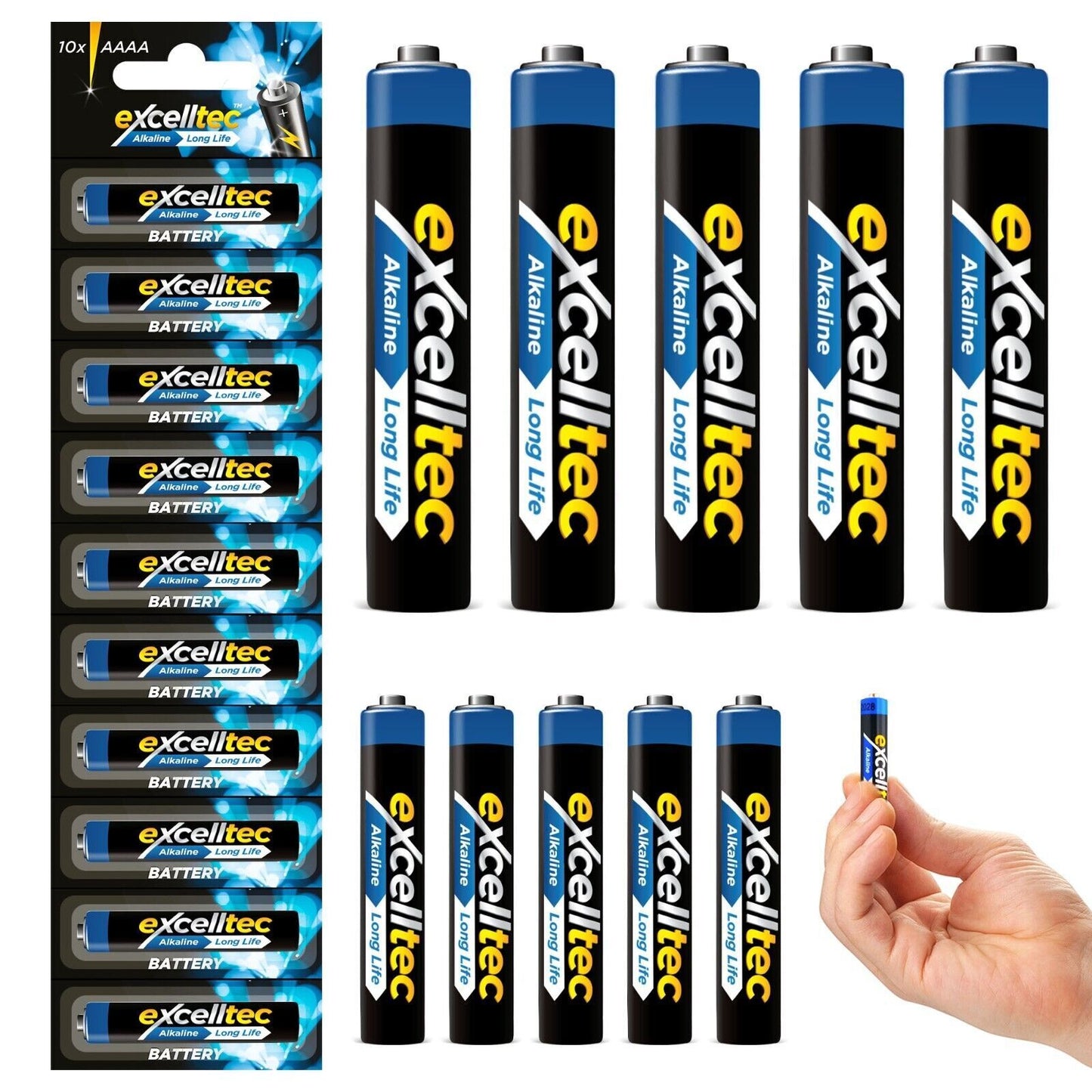 AAAA Batteries Alkaline 10 Pack 1.5V LR61 E96 MN2500