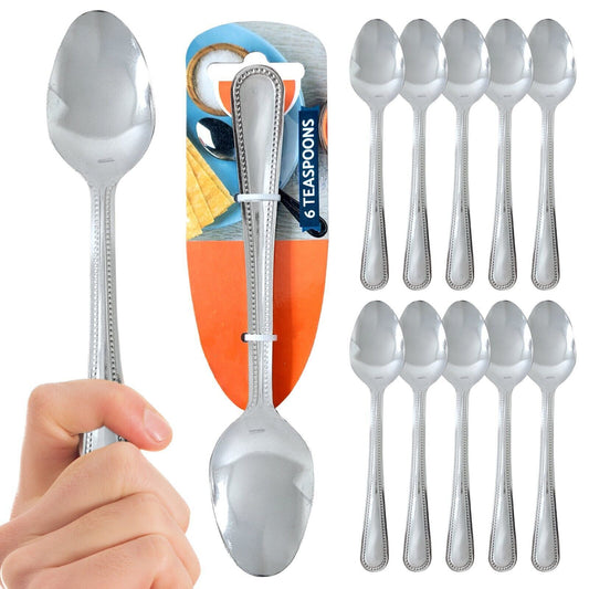 Stainless Steel Tea Spoons | Quality Cutlery Set | 6 Pack