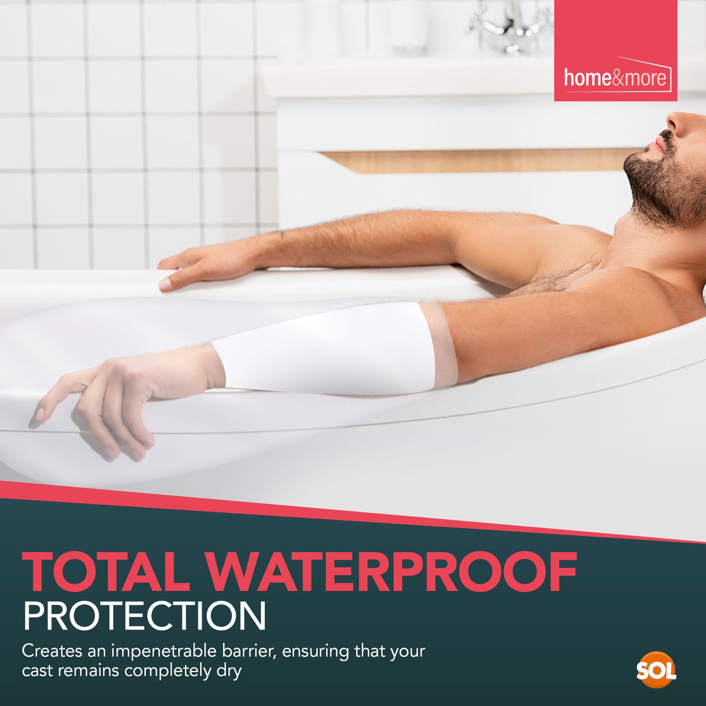 Waterproof Half Arm Cast Cover | Reusable Plaster Protector | 6 Pack