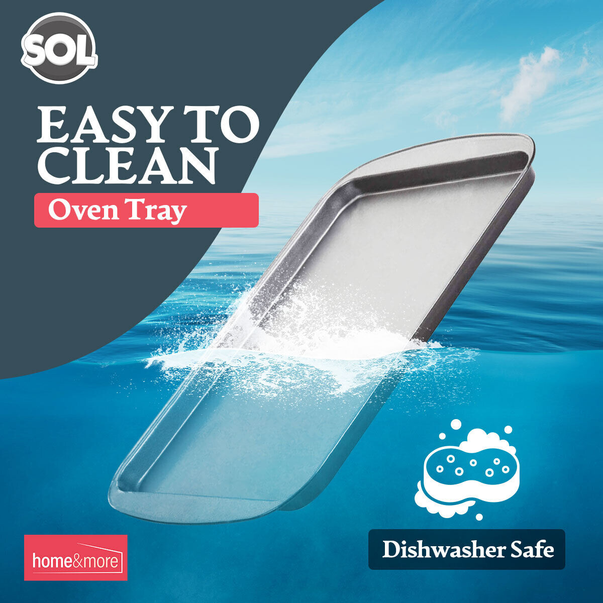 Oven Tray Set 38 x 25cm | Roasting Pan Baking Steel Sheet | 2 Pack