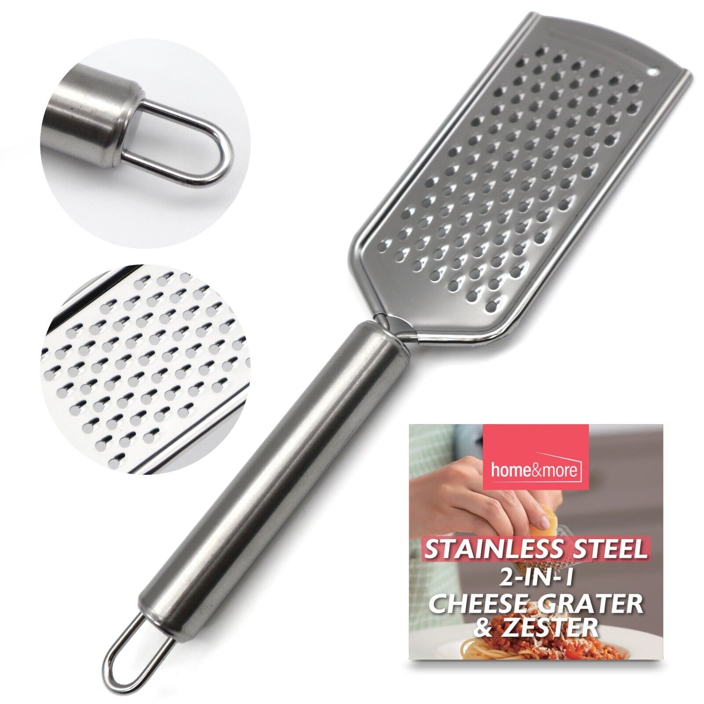 Hand Held Cheese Grater Stainless Steel Zester Slicer