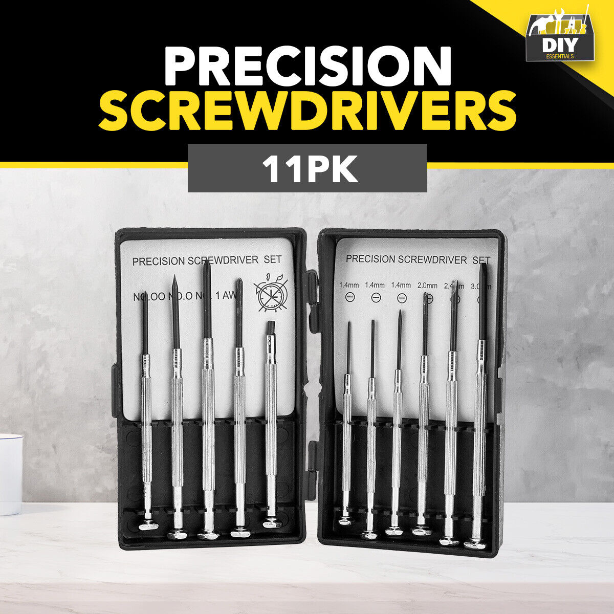 Mini Precision Screwdriver Set | Repair Tools for Electronics & Glasses | 11 piece