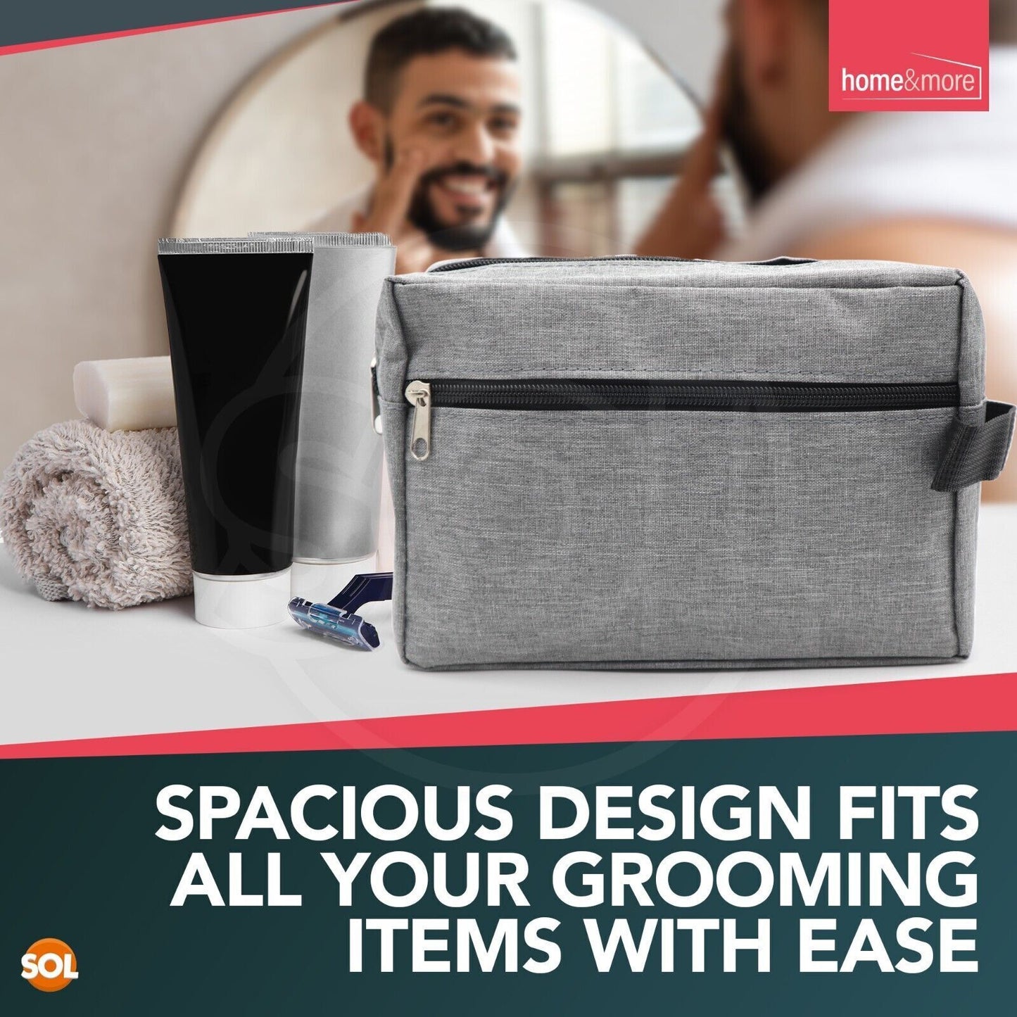 Men’s Wash Bag Toiletry Travel Shaving Grooming Organiser