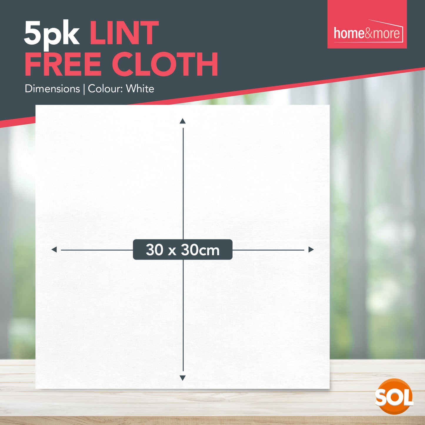 5-10 Lint Free Cloths 30x30cm | White Cleaning Polishing Oil Dye Wax Car Polish
